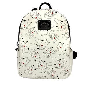 Loungefly Pokemon Pikachu Mini Backpack White 2019 Retired EUC